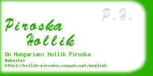 piroska hollik business card